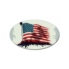 Patriotic Usa United States Flag Old Glory Sticker Oval (100 Pack) by Ravend