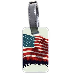 Patriotic Usa United States Flag Old Glory Luggage Tag (two Sides) by Ravend