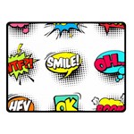 Set-colorful-comic-speech-bubbles Fleece Blanket (Small) 50 x40  Blanket Front