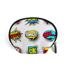 Set-colorful-comic-speech-bubbles Accessory Pouch (small) by Salman4z