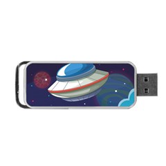 Ufo-alien-spaceship-galaxy Portable Usb Flash (one Side) by Salman4z