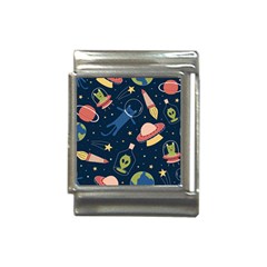 Seamless-pattern-with-funny-aliens-cat-galaxy Italian Charm (13mm) by Salman4z