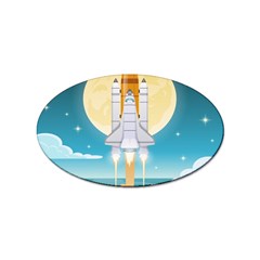 Space-exploration-illustration Sticker (oval) by Salman4z