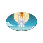 Space-exploration-illustration Sticker (Oval) Front