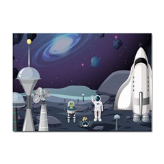 Alien-astronaut-scene Sticker A4 (10 Pack) by Salman4z