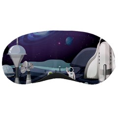 Alien-astronaut-scene Sleeping Mask by Salman4z