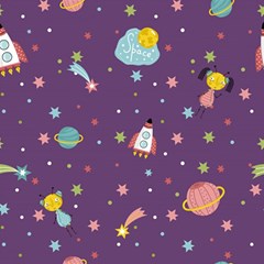 Space-travels-seamless-pattern-vector-cartoon Play Mat (rectangle) by Salman4z