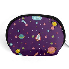 Space-travels-seamless-pattern-vector-cartoon Accessory Pouch (medium) by Salman4z