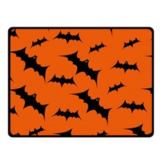 Halloween-card-with-bats-flying-pattern Fleece Blanket (small) by Salman4z