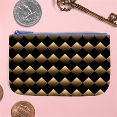 Golden Chess Board Background Large Coin Purse by pakminggu