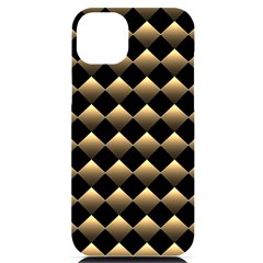 Golden Chess Board Background Iphone 14 Plus Black Uv Print Case by pakminggu