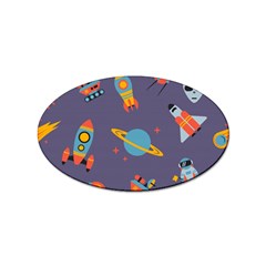 Space-seamless-pattern Sticker (oval) by Salman4z