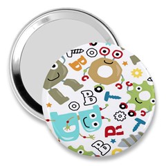 Seamless-pattern-vector-with-funny-robots-cartoon 3  Handbag Mirrors by Salman4z