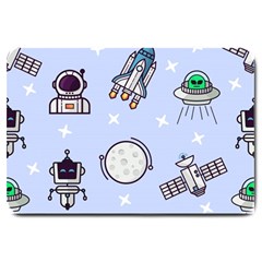 Seamless-pattern-with-space-theme Large Doormat by Salman4z