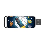 Spaceship-astronaut-space Portable USB Flash (One Side) Front