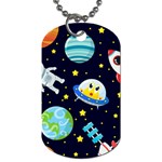 Space-seamless-pattern   - Dog Tag (Two Sides) Back