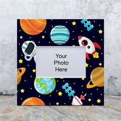 Space-seamless-pattern   - White Box Photo Frame 4  X 6  by Salman4z