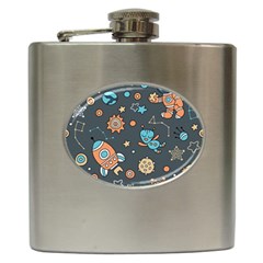 Space-seamless-pattern Hip Flask (6 Oz) by Salman4z