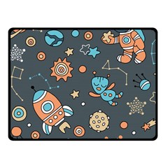 Space-seamless-pattern Fleece Blanket (small) by Salman4z