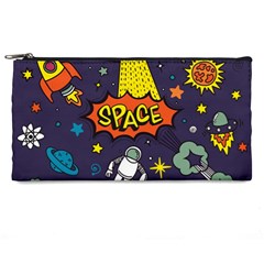 Vector-flat-space-design-background-with-text -- Pencil Case by Salman4z