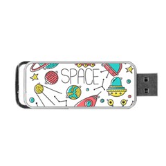 Space-cosmos-seamless-pattern-seamless-pattern-doodle-style Portable Usb Flash (one Side) by Salman4z