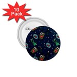 Monster-alien-pattern-seamless-background 1.75  Buttons (10 pack) Front