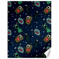 Monster-alien-pattern-seamless-background Canvas 18  X 24  by Salman4z