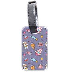 Outer-space-seamless-background Luggage Tag (two Sides) by Salman4z