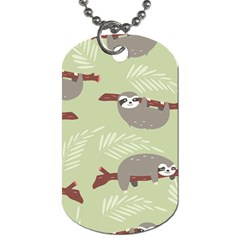 Sloths-pattern-design Dog Tag (one Side) by Salman4z