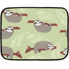 Sloths-pattern-design Two Sides Fleece Blanket (mini) by Salman4z