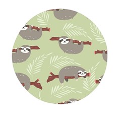 Sloths-pattern-design Mini Round Pill Box by Salman4z