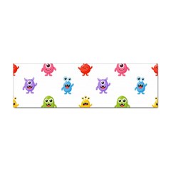 Seamless-pattern-cute-funny-monster-cartoon-isolated-white-background Sticker Bumper (10 Pack) by Salman4z