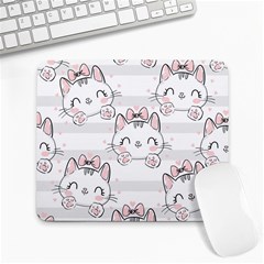 Cat-with-bow-pattern Large Mousepad by Salman4z