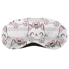 Cat-with-bow-pattern Sleeping Mask by Salman4z