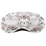 Cat-with-bow-pattern Sleeping Mask Front