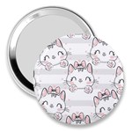 Cat-with-bow-pattern 3  Handbag Mirrors Front