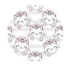 Cat-with-bow-pattern Mini Round Pill Box (pack Of 3) by Salman4z