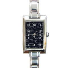 Mathematical-seamless-pattern-with-geometric-shapes-formulas Rectangle Italian Charm Watch by Salman4z