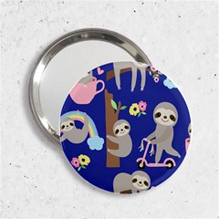 Hand-drawn-cute-sloth-pattern-background 2 25  Handbag Mirrors by Salman4z