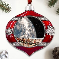 Astronomical Summer View Metal Snowflake And Bell Red Ornament by Jack14