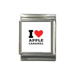 I love Apple caramel Italian Charm (13mm) Front