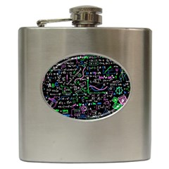 Math-linear-mathematics-education-circle-background Hip Flask (6 Oz) by Salman4z