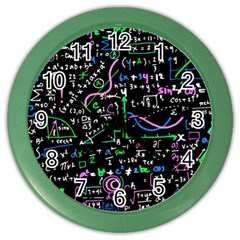 Math-linear-mathematics-education-circle-background Color Wall Clock by Salman4z