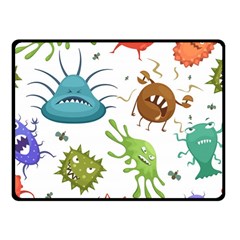 Dangerous-streptococcus-lactobacillus-staphylococcus-others-microbes-cartoon-style-vector-seamless Fleece Blanket (small) by Salman4z