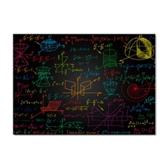 Mathematical-colorful-formulas-drawn-by-hand-black-chalkboard Sticker A4 (10 Pack) by Salman4z