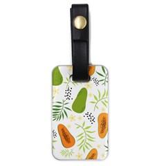 Seamless-tropical-pattern-with-papaya Luggage Tag (one Side) by Salman4z