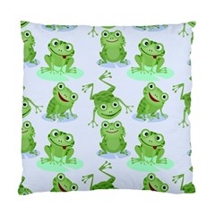 Cute-green-frogs-seamless-pattern Standard Cushion Case (two Sides) by Salman4z