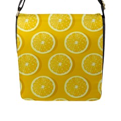 Lemon-fruits-slice-seamless-pattern Flap Closure Messenger Bag (l) by Salman4z