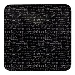 Math-equations-formulas-pattern Square Glass Fridge Magnet (4 Pack) by Salman4z