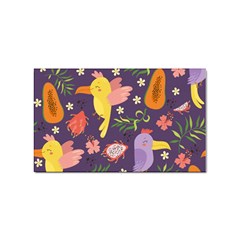 Exotic-seamless-pattern-with-parrots-fruits Sticker Rectangular (10 Pack) by Salman4z